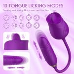 Rose Toy With Tongue and Tapping G Spot Vibrator