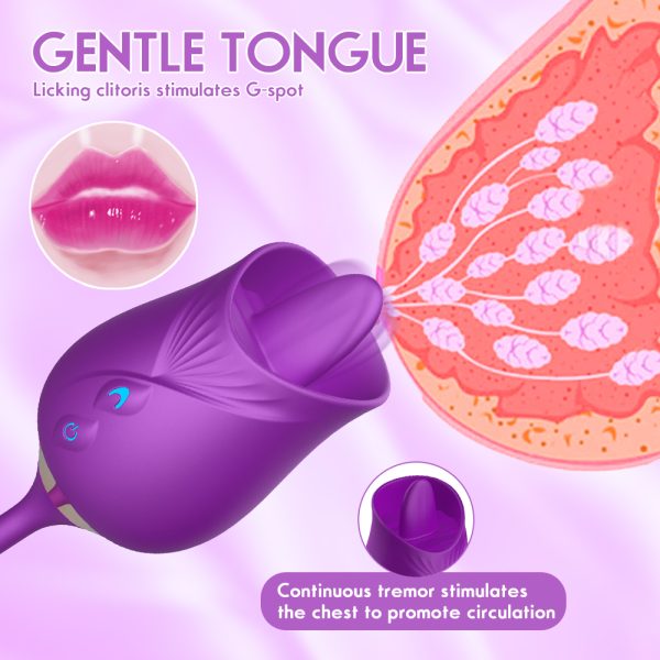 Rose Toy With Tongue and Tapping G Spot Vibrator