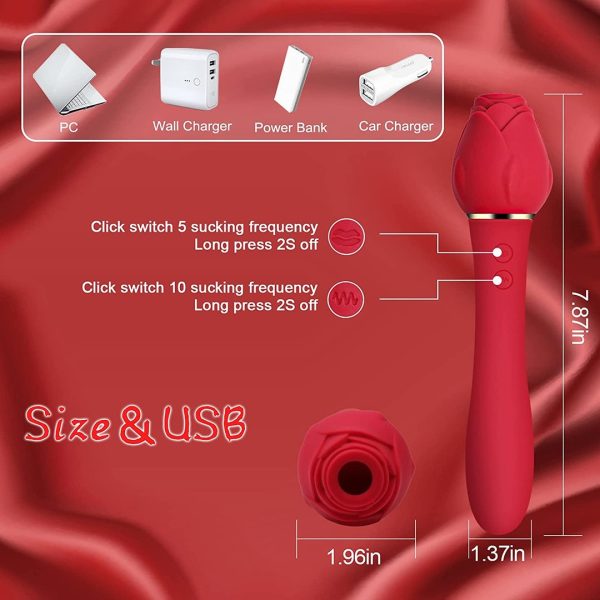 Rose Clit Wand G Spot Vibrator