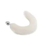 White Fox Tail Butt Plug Pet Play Anal Trainers