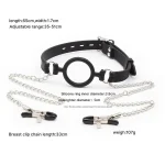 Playmate - O Ring Gag With Nipple Clamps