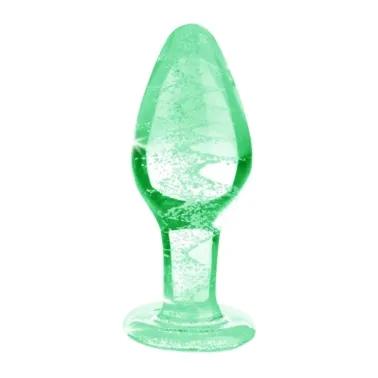 Glow-In-The-Dark Glass butt plug 