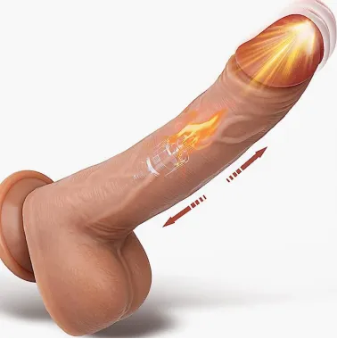 Vibrating & Thrsting Dildo With Suction Cup