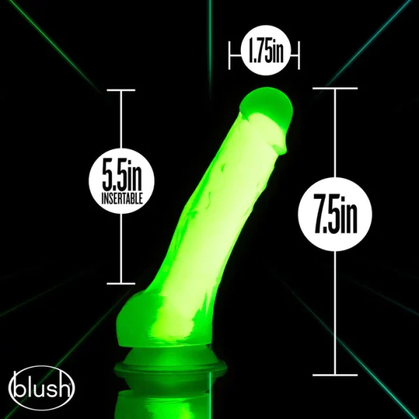 Blush Neo - Green Glow in the Dark Dildo 7.5 Inch