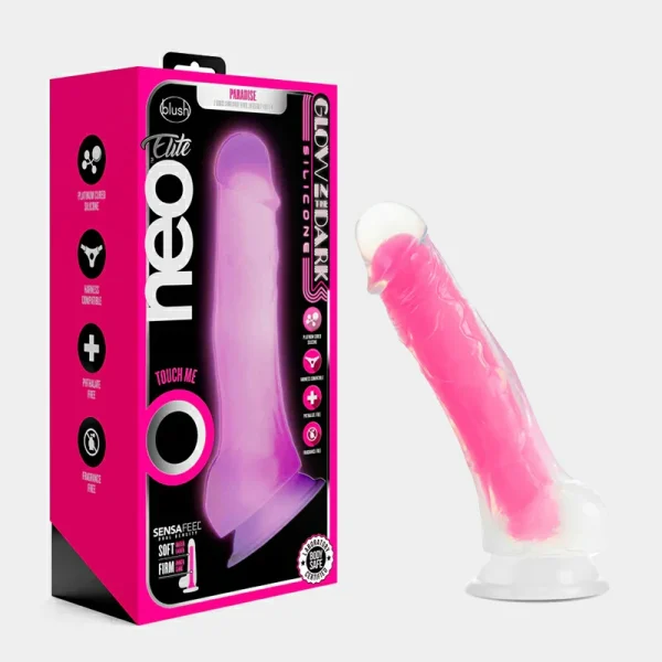 Blush Neo - Pink Glow in the Dark Dildo 7.5 Inch