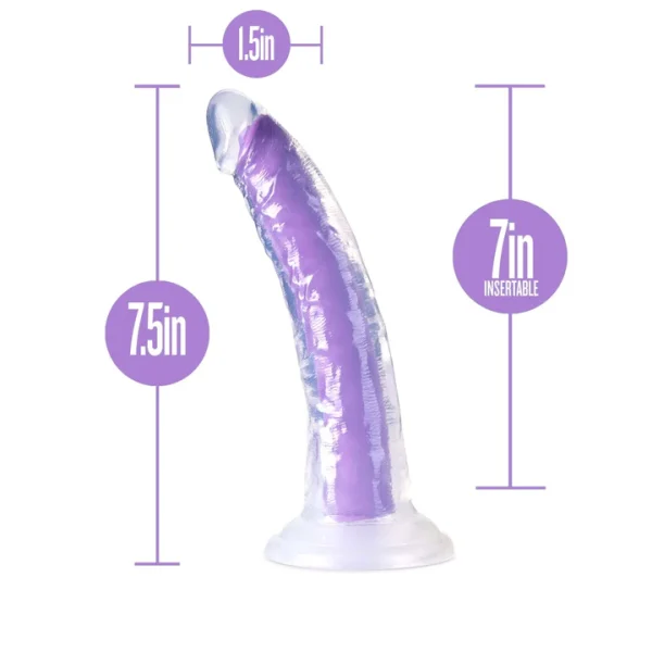 Blush Neo - Purple Luminous Stud Dildo 7.5 Inch