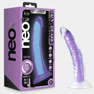 Blush Neo - Purple Luminous Stud Dildo 7.5 Inch