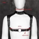 Adjustable Clubwear Harness Collars for Men