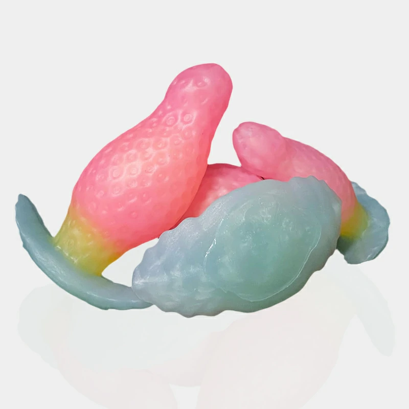 strawberry anal plug Strawberry Silicone Dildo Butt Anal Plug Fantasy Body Safe Knotted Suction  Cup Huge Large Realistic Dildo Sex Toy Adult Toy Mature main image 0