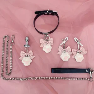 Kitty Butt Plug & Nipple Clamps Set