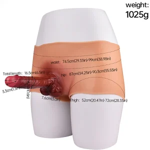 Latex Dildo Panties 6.5 Inch