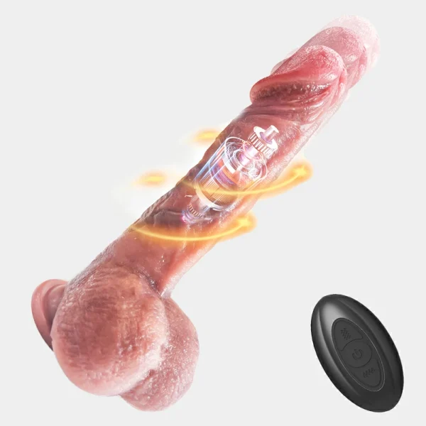 Wiggling Dildo 8.5 Inch Vibrating with Suction Cup