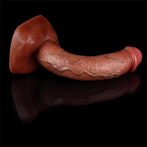 8 Inch Realistic Curved Dildo Premium Silicone