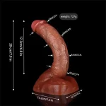 8 Inch Realistic Curved Dildo Premium Silicone