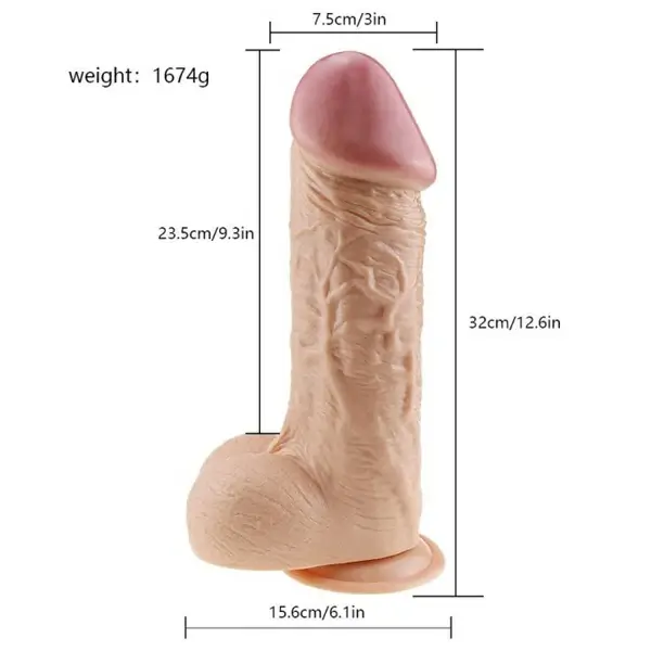 Big John - 13 Inch Extra-Large Thick Dildo