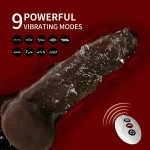 Black Thick Triple Action Dildo 8.2 Inch