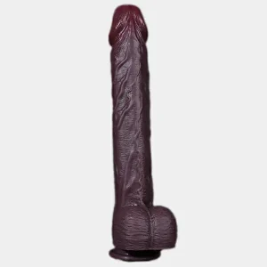 Extra Large Anal Black Dildo 13.7 Inch with Suction Cup