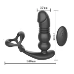 Hgod - Thrusing Anal Beads Massager with Cock Rings