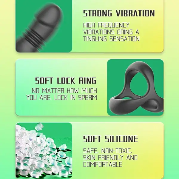 Hgod - Thrusing Anal Beads Massager with Cock Rings