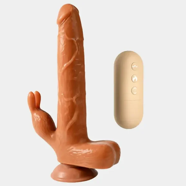 Jack - Warm Throbbing Rabbit Dildo 9.1 Inch