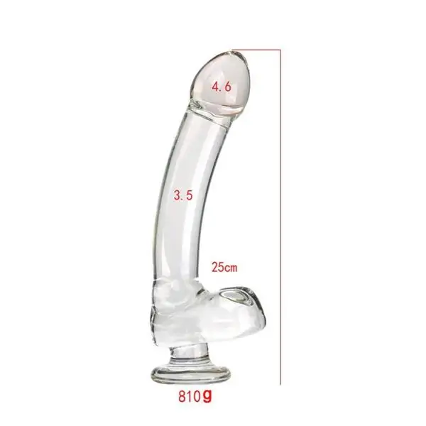 Large smooth glass dildo Dildo 10 inch