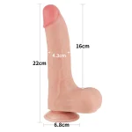 Most Realistic Dual Layer Dildo 8.5 Inches