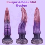 Purple Silicone Tentacle Dildo 10 Inches