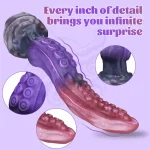 Purple Silicone Tentacle Dildo 10 Inches