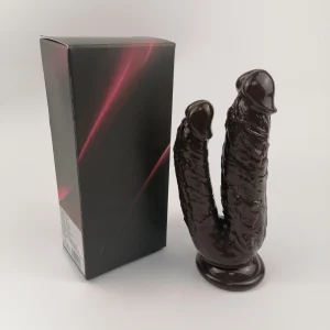 Realistic Double Dildo 8 Inches Chocolate Color