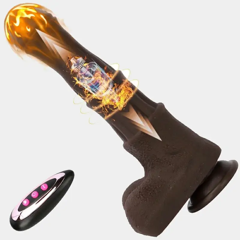 Black Thrusting Horse Dildo With Remote Control