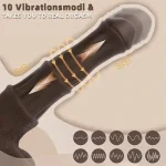 Black Thrusting Horse Dildo With Remote Control