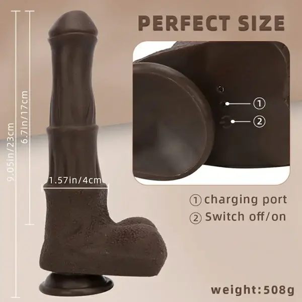 Black Thrusting Horse Dildo With Remote Control