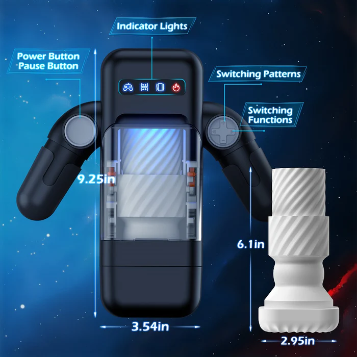 Game Cup Telescopic Vibrating Heating Masturbator