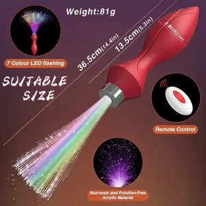 Luminous Fiber Vibrating Butt Plug