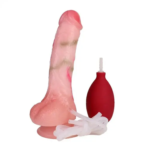 Premium Silicone Ejaculating Curved Dildo