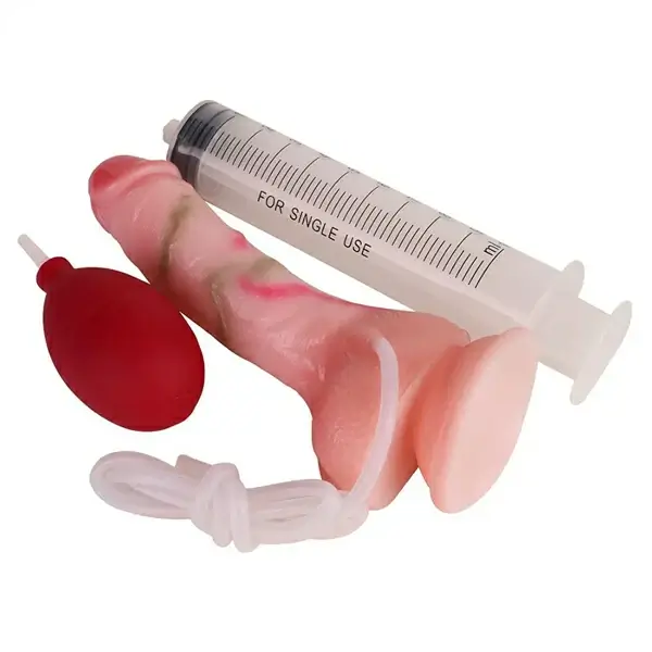 Premium Silicone Ejaculating Curved Dildo