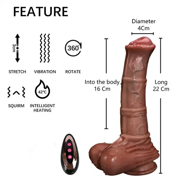 Thrusting Horse Silicone Dildo With Remote