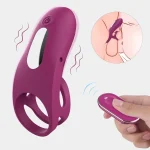 Double Penis Ring With Clit Vibrator