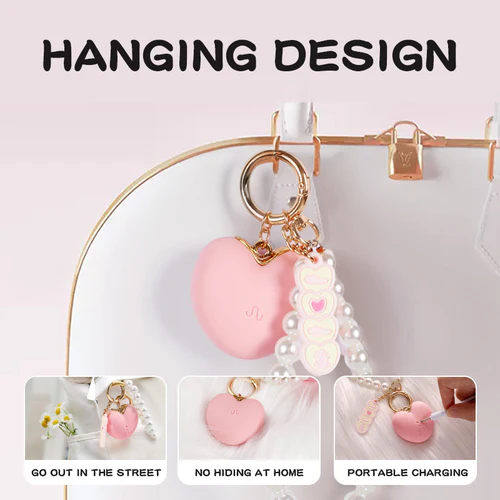 Heart Shape Keychain APP Control Mini Cute Vibrator