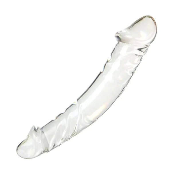 Realistic Dual Ended Textured Glass Dildo