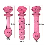 Rose Flower Glass Butt Plugs Dildo