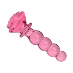 Rose Flower Glass Butt Plugs Dildo