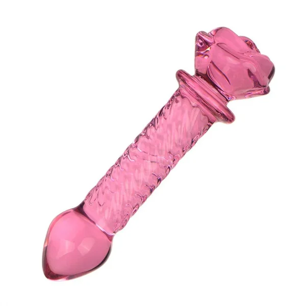 Rose Flower Glass Butt Plugs Dildo