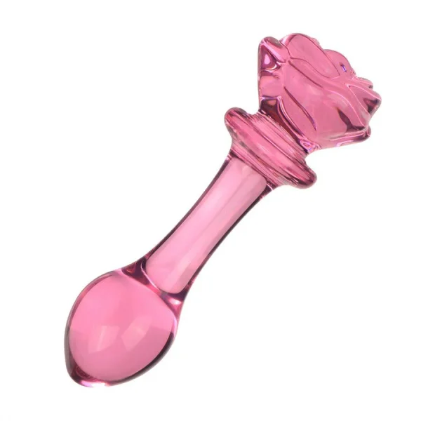 Rose Flower Glass Butt Plugs Dildo