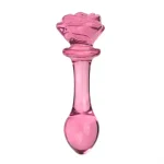 Rose Flower Glass Butt Plugs Dildo