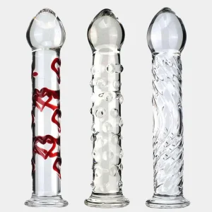 Textured Glass Dildo 7 Inches