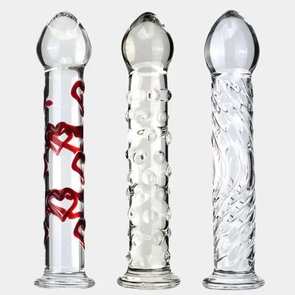 Textured Glass Dildo 7 Inches