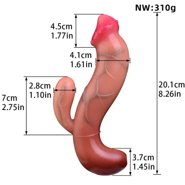 Vibrating Dog Knot Dildo Premium Silicone