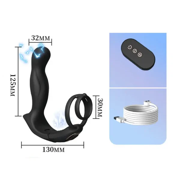 Black Manba - 2-In-1 Electric Shock Prostate Massager