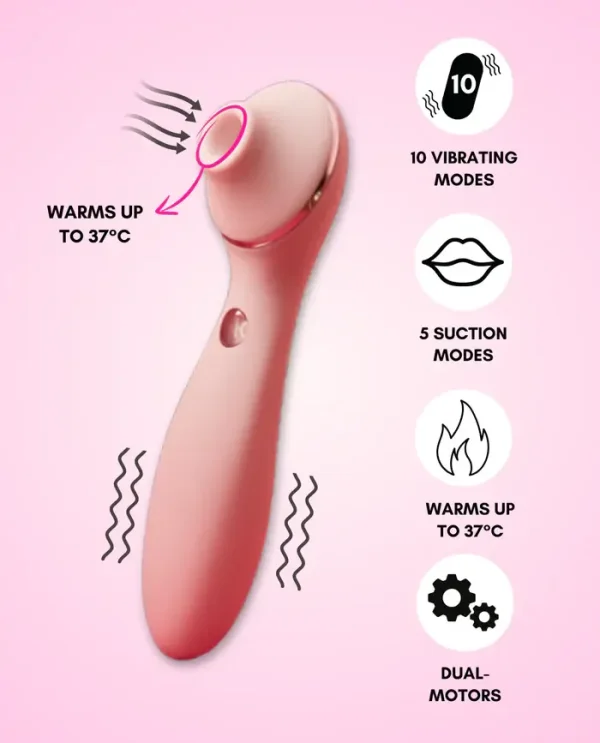 KISSTOY Polly Vibrator with Heat & Sucking